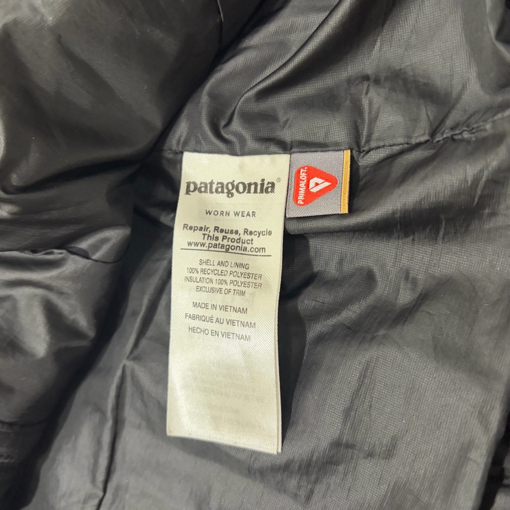 Patagonia Vest Womens Sz M Black Nano Puff Full Zip Filled Light Puffer *LOGO - Picture 9 of 11